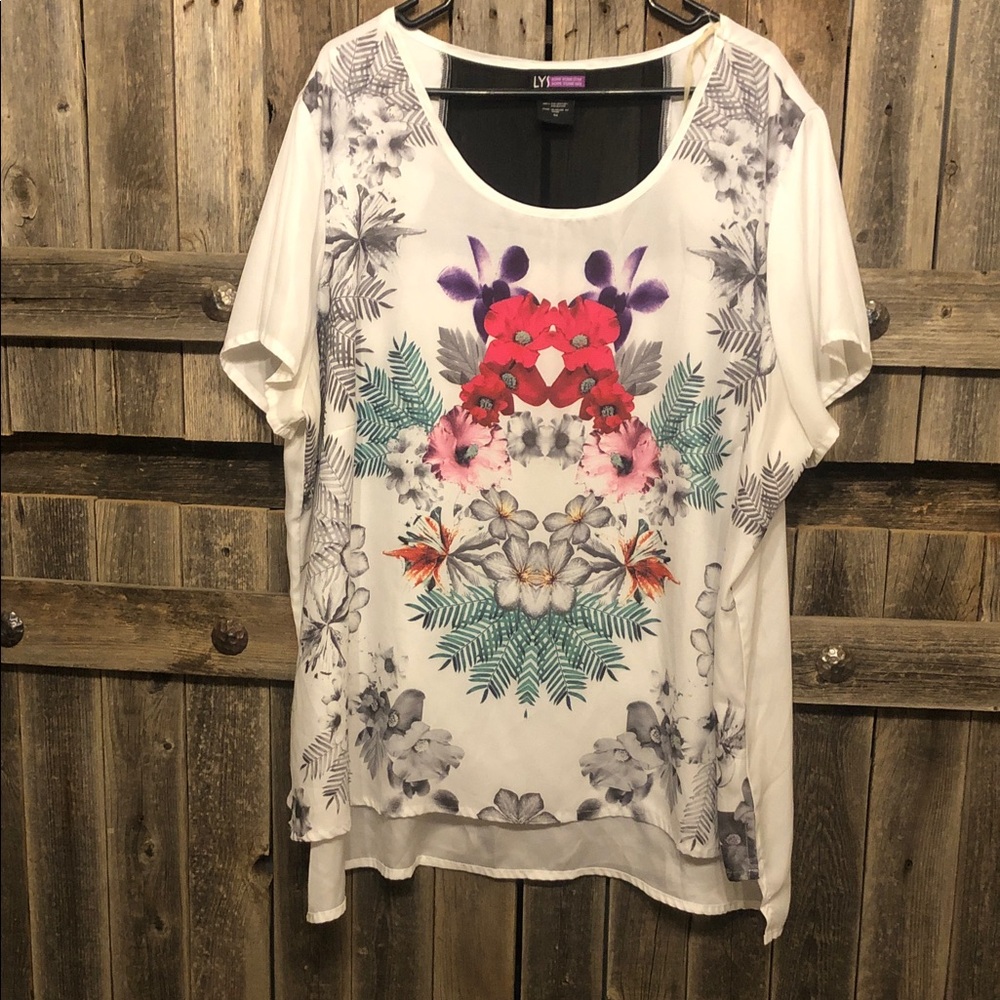 Floral Print Blouse with Vibrant Accents